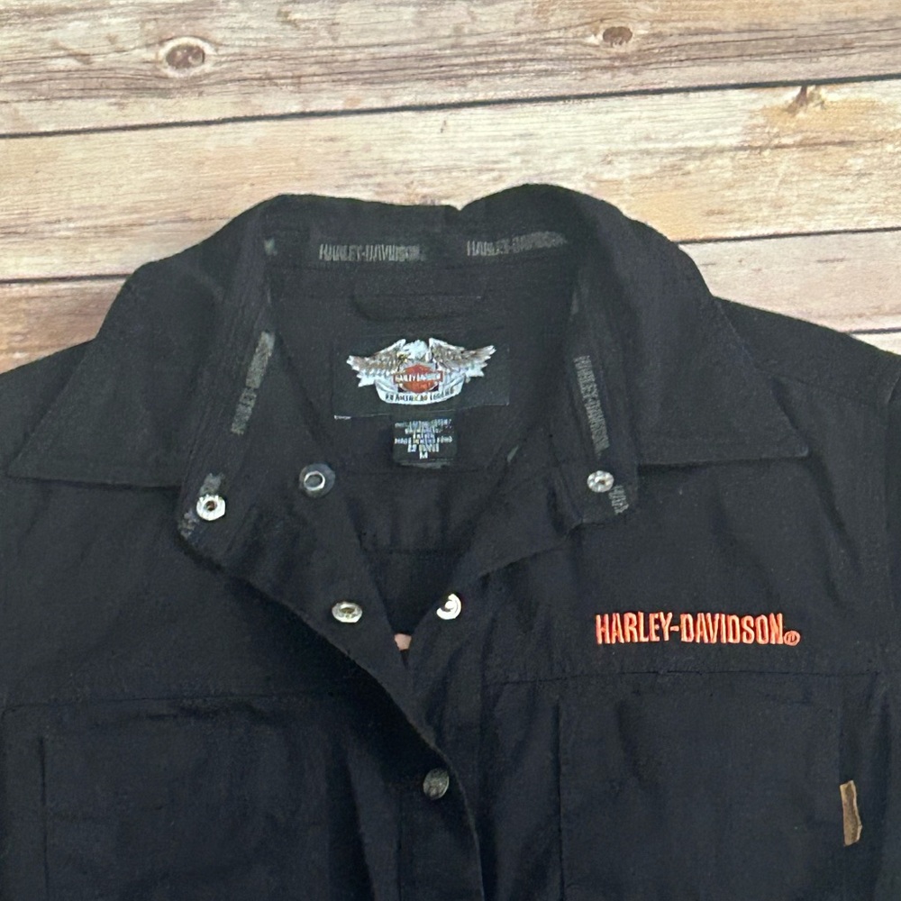 Harley-Davidson Black Button Up Shirt - Picture 2 of 3